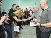 Krav Maga Legnica egzaminy na stopień G G weekend z Jackiem Walczakiem Adam Grzeziółkowski Krav mag kids Legnica trening Perosnlany lca strzelanie Lubin (73)